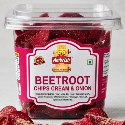 BEETROOT CHIPS CREAM & ONION